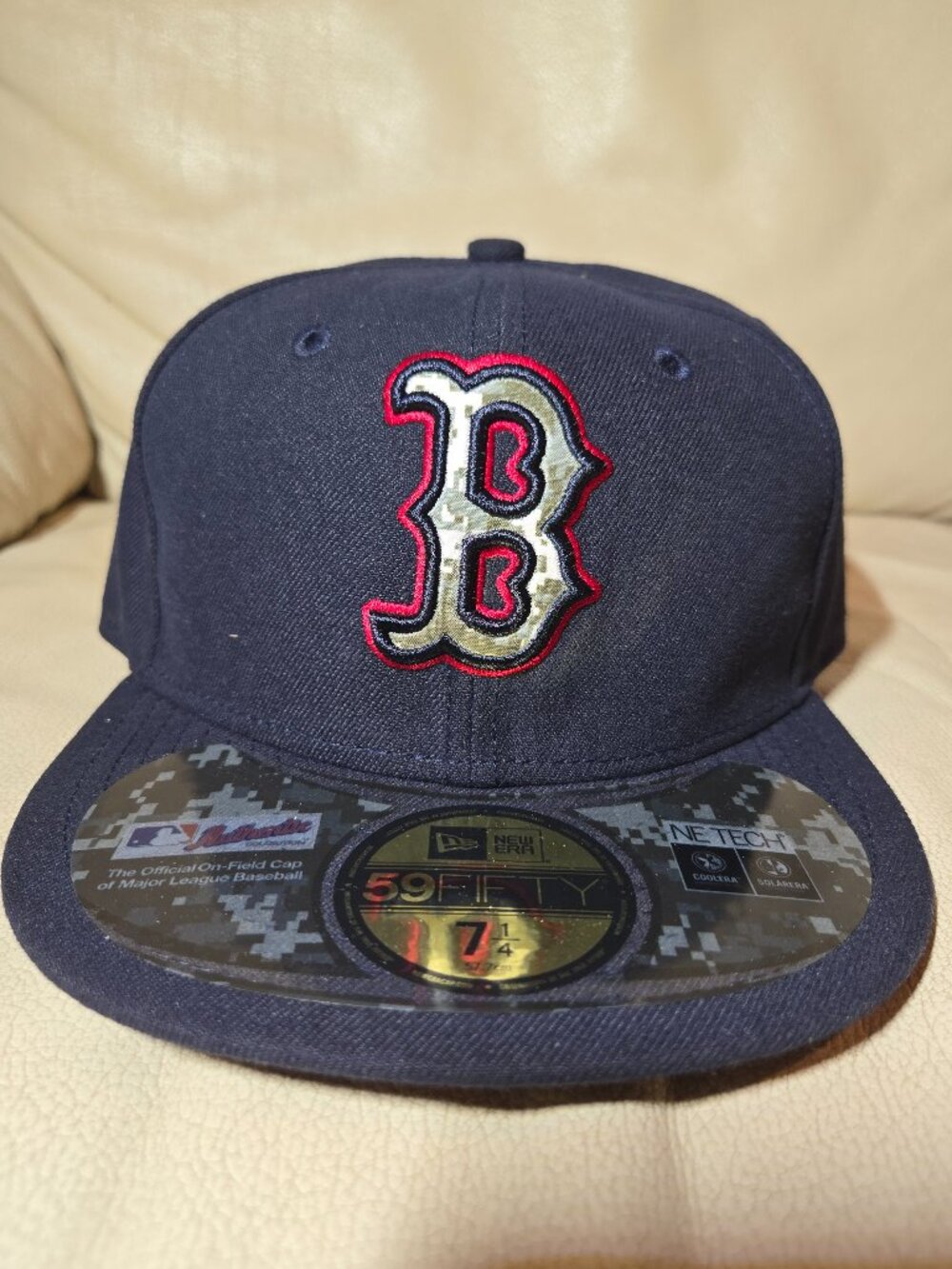 NewEra MLB Veterans camouflage 59Fifty Fitted Hat Boston Red Sox 7,  7-1/8 7-1/4